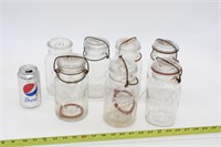 (7) CLEAR CANNING JARS ALL BALL IDEAL