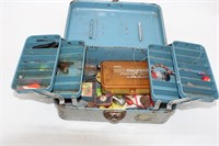 TACKLE BOX WITH FISHING BAITS, LURES, ETC