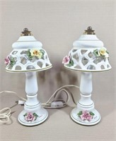Pair Of Petite Capodimonte Lamps