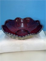 Red imperial glass bowl