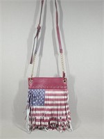 American Flag Fringed Crossbody Bag