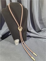 Western Bolo Tie With 2 Slides