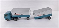 Japanese Tin Transcon Semi Truck Toy