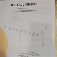 48" folding mounted workbench