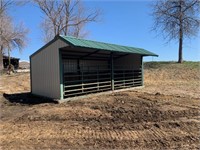 12‘ x 24‘ steel portable livestock shelter.