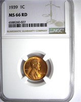 1939 Cent NGC MS-66 RD