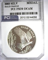 2003 Silver Medal PCI PR-70 DCAM Bald Eagle