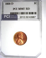 1956-D Cent PCI MS-67 RD LISTS FOR $275