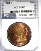 1881-S Morgan PCI MS-65 Fabulous Color