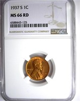 1937-S Cent NGC MS-66 RD