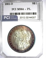 1881-O Morgan PCI MS-64+ PL Nice Toning