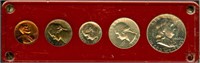 1960 5 Coin Proof Set In Capital Holder