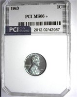1943 Cent PCI MS-66+