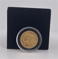 1909 D Indian Head $5 Gold Coin