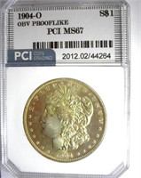 1904-O Morgan PCI MS-67 Obv PL LISTS FOR $4500