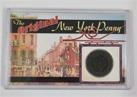 Original New York Penny Dutch Duit Copper Coin