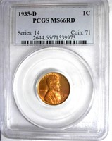 1935-D Cent PCGS MS-66 RD Lists For $100