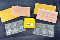 Pair U.S. Proof Coin Sets