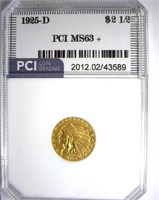 1925-D Gold $2.50 PCI MS-63+ LISTS FOR $900