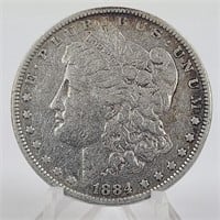 1884-P Morgan Silver Dollar VF