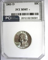1961-D Quarter PCI MS-67+ LISTS FOR $18000