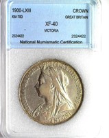 1900-LXIII Crown NNC XF-40 Great Britain
