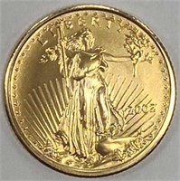 2002 U.S. 1/10 Oz. 5 Dollar Gold Eagle Coin
