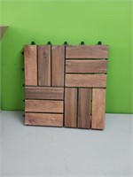 (10) NEW Acacia Wood Deck Tiles  12" x 12"