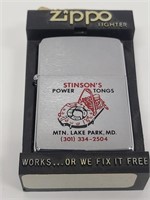 1980's Unfired Zippo - Stinson's Power Tongs MD