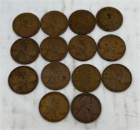 14 early wheat Pennies 1911-39