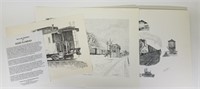 Pencil & Ink Illinois Central Railroad Prints