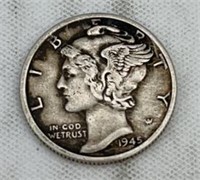 1 higher grade 1945s mercury dime
