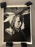 Doug McBride 1991 Print of Native American