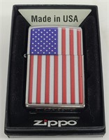 2021 Unfired American Flag Zippo Lighter w/ Box