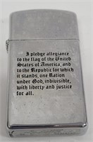 1970's Slim Zippo - Pledge of Allegiance