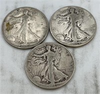 3 liberty halves 1944, 45s, and 46d