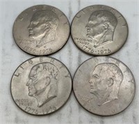 4 Bicentennial Eisenhower dollars 76d