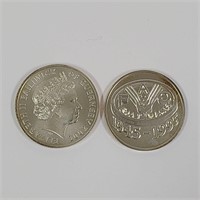 2 Sterling Silver European Bullion Coins