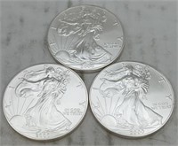 (3) 2000 American Silver Eagle