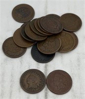 (17) 1880’s Indian head Pennies
