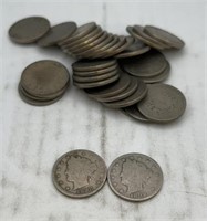 32 Liberty head nickels 1867-1901