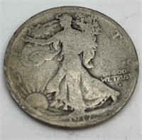 1917 D obverse mint mark walking Liberty Half