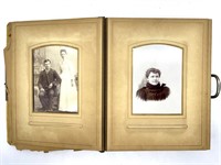 Antique Photo Album with Photos (cover is