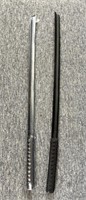 Pair of Wood Practice Swords (one has plastic