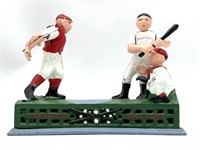 Painted Cast Iron Baseball Hometown Battery