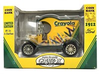 Crayola 1912 Ford Die Cast Coin Bank in Original