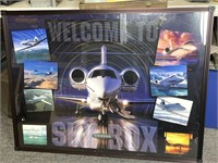 Welcome to Cessna Sky Box Framed Airplane Print