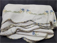 King SZ Quilted & Embroidered Blanket