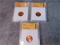 2002 Graded Lincoln cents