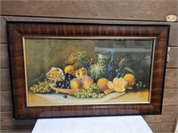 Vintage Framed Fruit Print 31.5 x 19.5